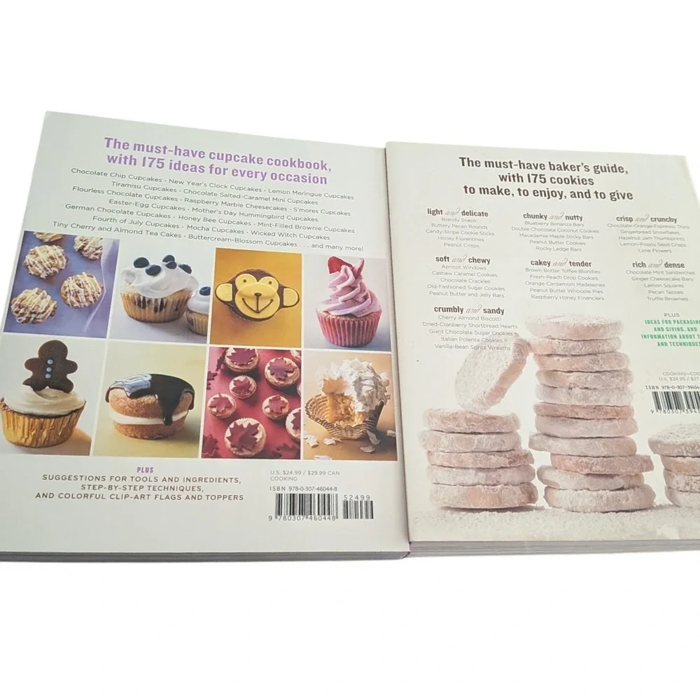 Martha Stewart Cookbook Lot Cookies And Cupcakes Baking Recipe Books Paperback
